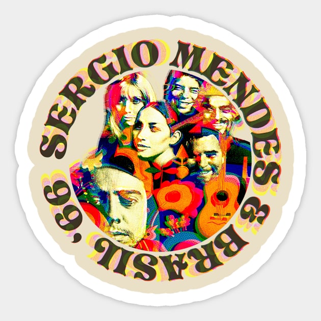 sergio mendes & brasil 66 Sticker by HAPPY TRIP PRESS